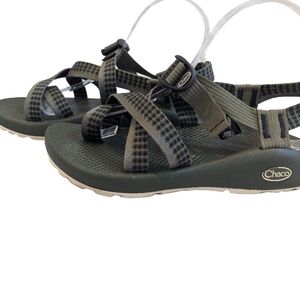 Chaco Green and Black Strappy Sandals